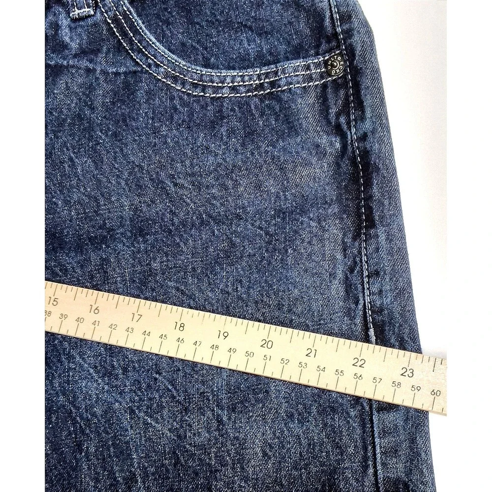 Y2K Ecko Unltd Denim Shorts Mens 32 Blue Baggy Embroidered Pockets Jorts